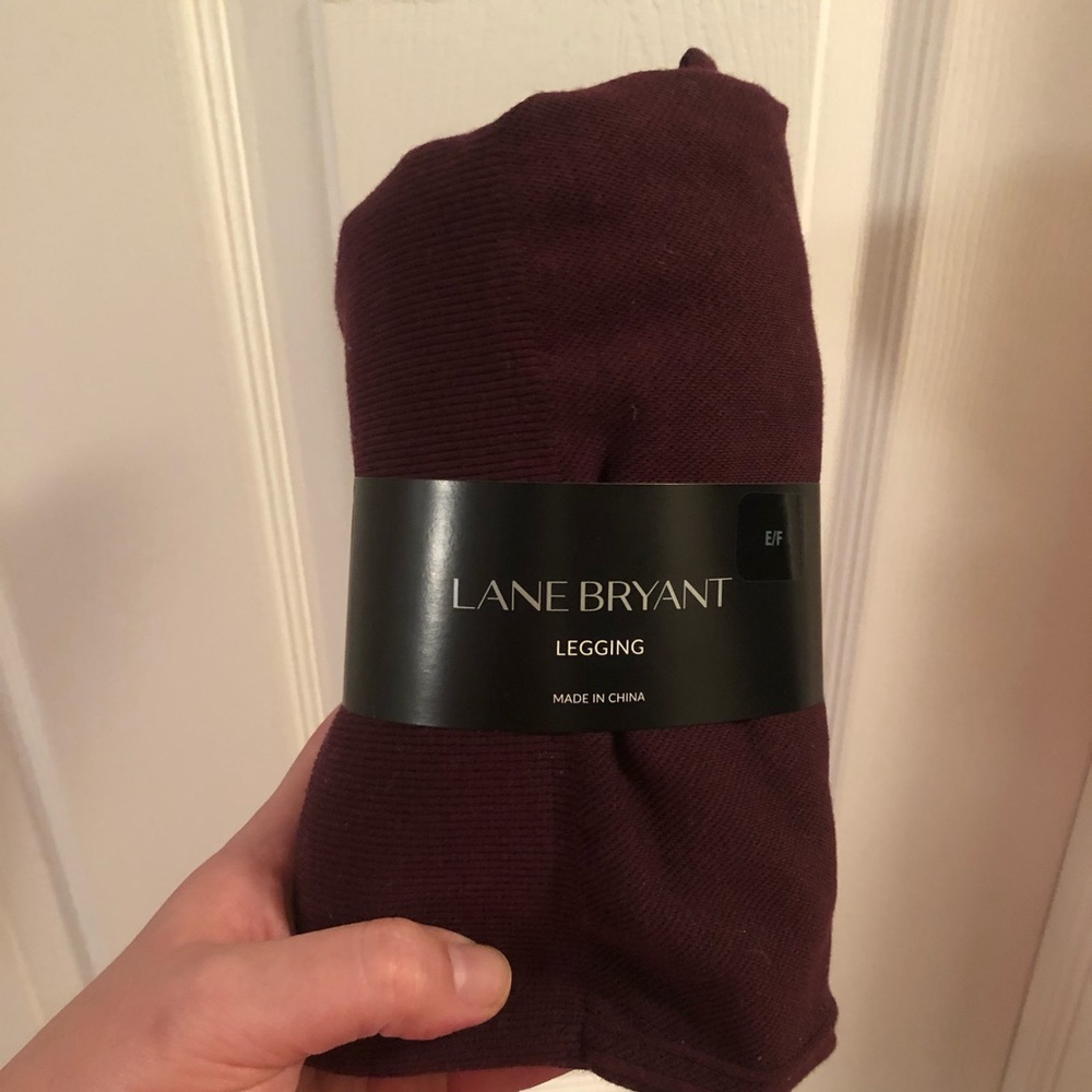 Lane Bryant plus size maroon leggings
